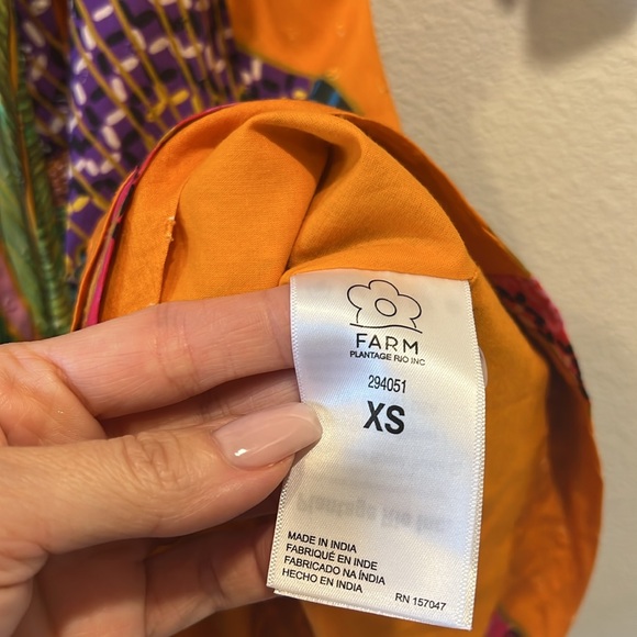 FARM RIO Mixed Prints Mini Wrap Dress Size XS - Picture 7 of 8